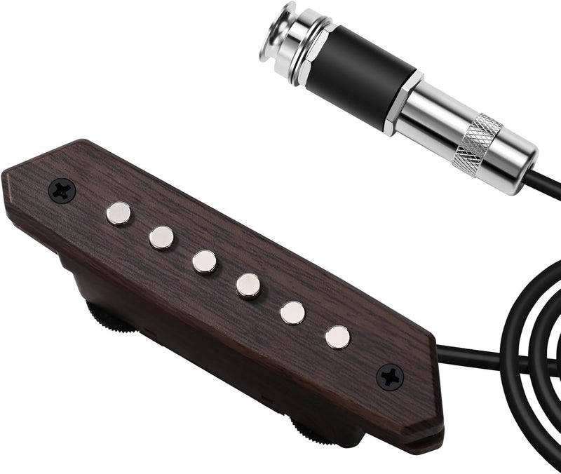 SUNYIN Acoustic Guitar Pickup Passive Megnetic Soundhole Pickup with Humbucker Volume Timbre Control - Image 1